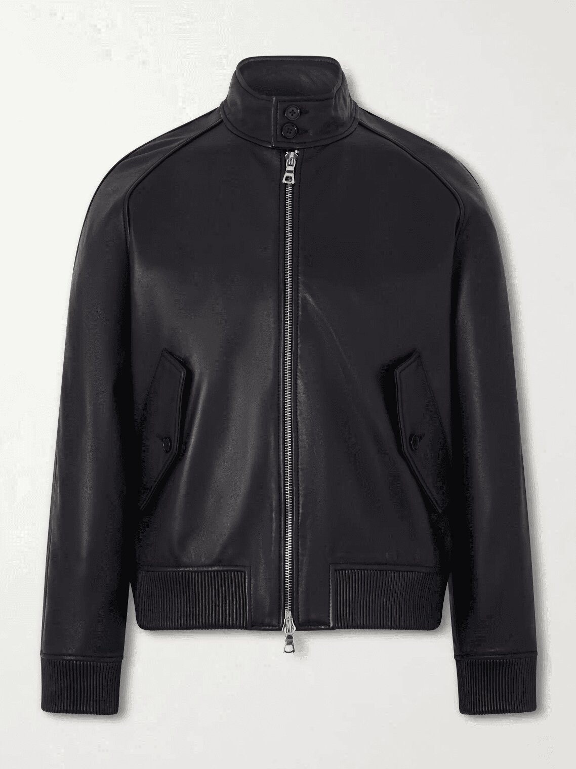 Black leather jacket